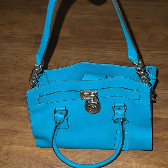 MICHAEL KORS TURQUOISE SATCHEL / SHOULDER BAG - Picture 2 of 3